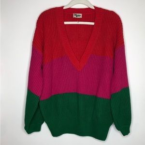 Show me your MuMu pink red and green sweater